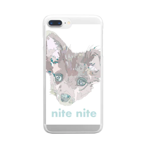 nite nite logo クリアスマホケース