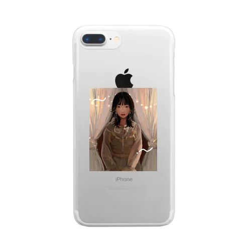 WOLF CUT GIRL Clear Smartphone Case