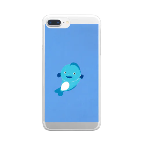 青いお魚さん Clear Smartphone Case