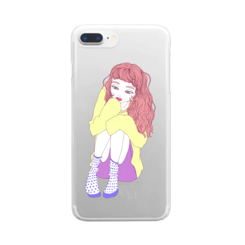 寝起きガール Clear Smartphone Case