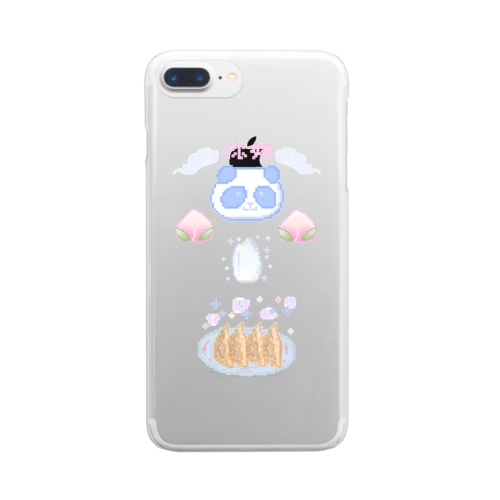 餃子定食パンダ🥟 Clear Smartphone Case