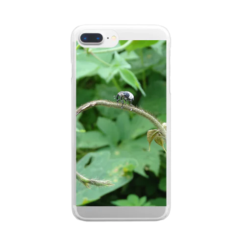 蔓の上の虫 Clear Smartphone Case