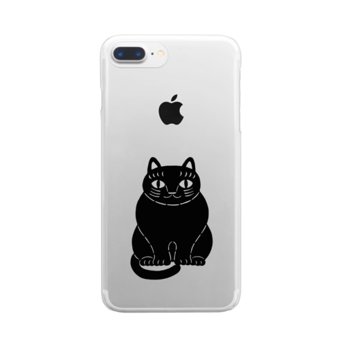 黒猫さん Clear Smartphone Case