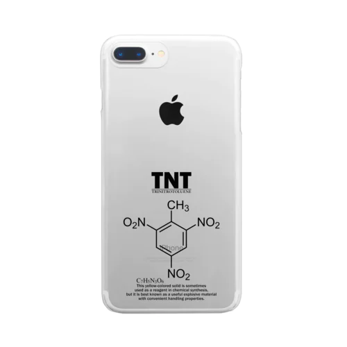 TNT(トリニトロトルエン：火薬・爆薬・爆発物)：化学：化学構造・分子式 クリアスマホケース