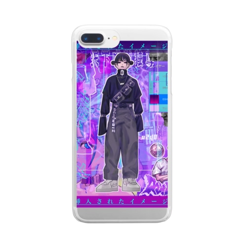 蒸気 Clear Smartphone Case