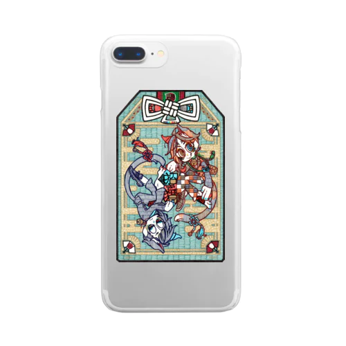 『招福猫(ｼｮｳﾌｸﾋﾞｮｳ)』 Clear Smartphone Case