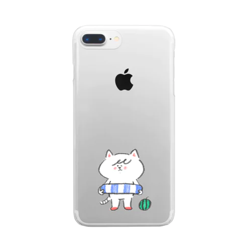 ポシェットにゃんこ協会 Clear Smartphone Case