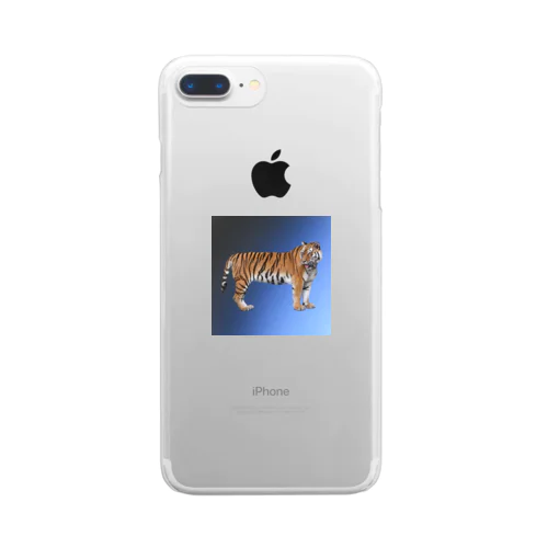 Tiger 青 Clear Smartphone Case