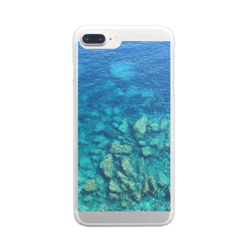 blue sea Clear Smartphone Case