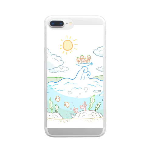 いちまる一家「旅に出る」 Clear Smartphone Case