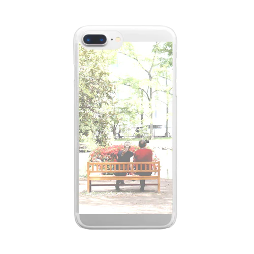 自撮りカップル Clear Smartphone Case