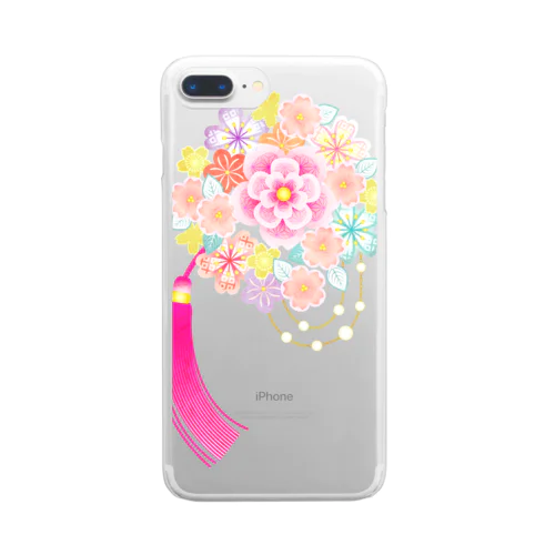 花かんざし02 Clear Smartphone Case