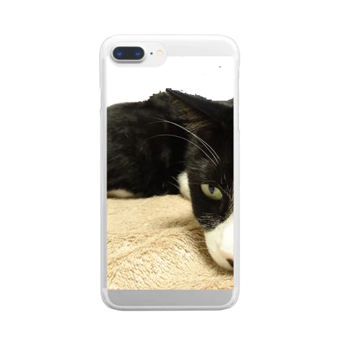 じと目のお猫様 Clear Smartphone Case