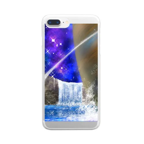 宇宙、星、水に浮く。 Clear Smartphone Case