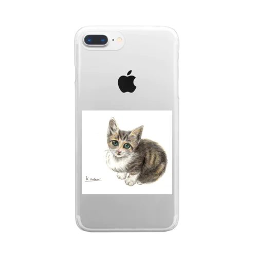 見つめる子猫 Clear Smartphone Case