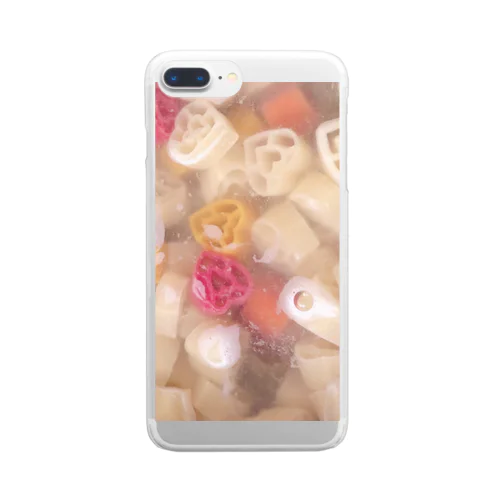 ハートのマカロ二 Clear Smartphone Case