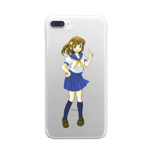 セーラー服の女の子 Clear Smartphone Case