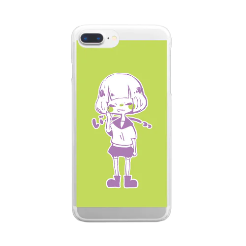 ふきげんセーラー Clear Smartphone Case