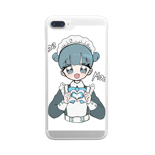 お団子青メイドちゃん Clear Smartphone Case