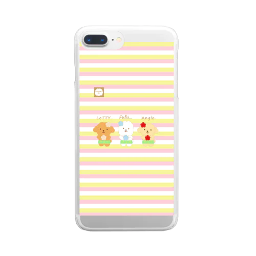 【COLOM.】コロ。iphoneアイフォンスマホケーストイプードル犬ビションフリーゼ犬aloha!!! Clear Smartphone Case