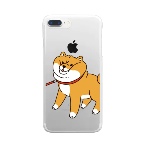 散歩から帰りたくない柴犬 Clear Smartphone Case