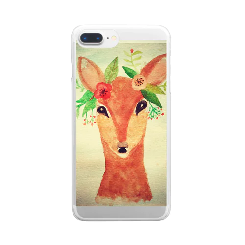 Gazelle watercolor painting design. Clear Smartphone Case