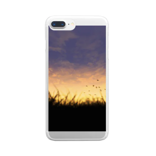 夕暮れの空 Clear Smartphone Case