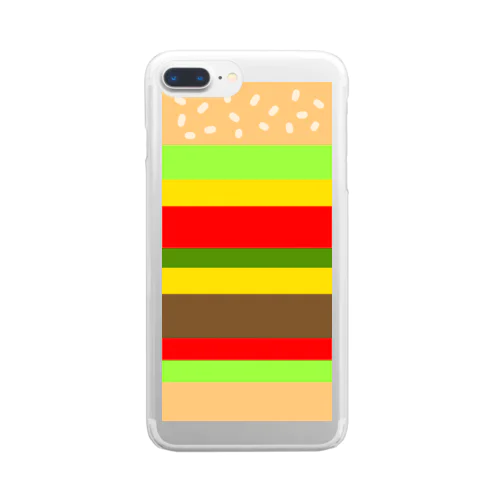 超簡略化された超分厚いハンバーガー Clear Smartphone Case