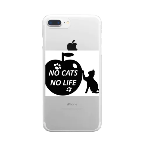 NO CATS NO LIFE Clear Smartphone Case