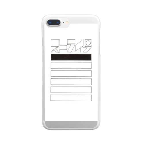 ストライプ Clear Smartphone Case