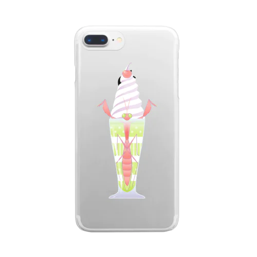 カマキリパルフェ Clear Smartphone Case