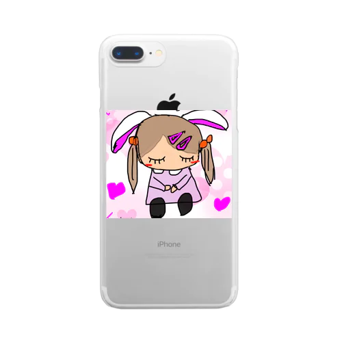 ウサミミのチロ Clear Smartphone Case