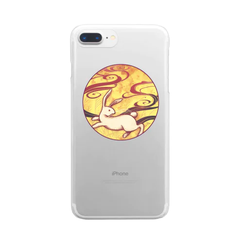 玉兎に叢雲  Clear Smartphone Case