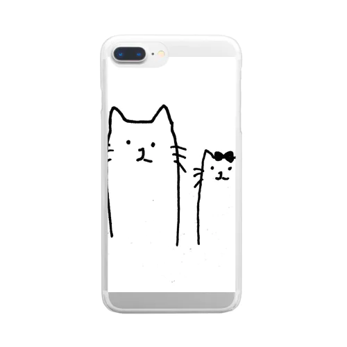 ゆるにゃんこ Clear Smartphone Case