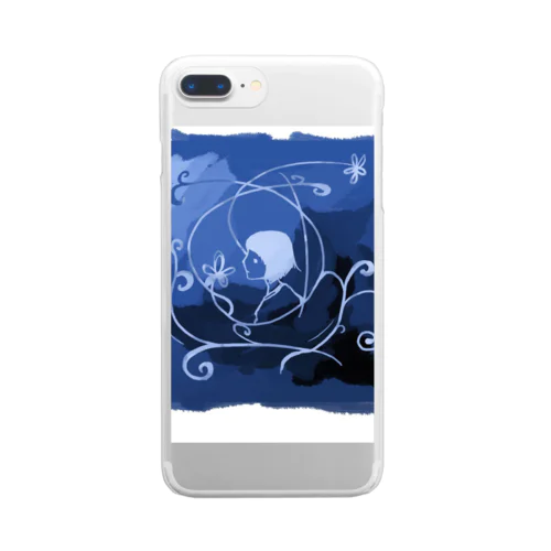 青い少女 Clear Smartphone Case