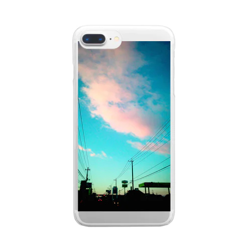 国道沿い Clear Smartphone Case