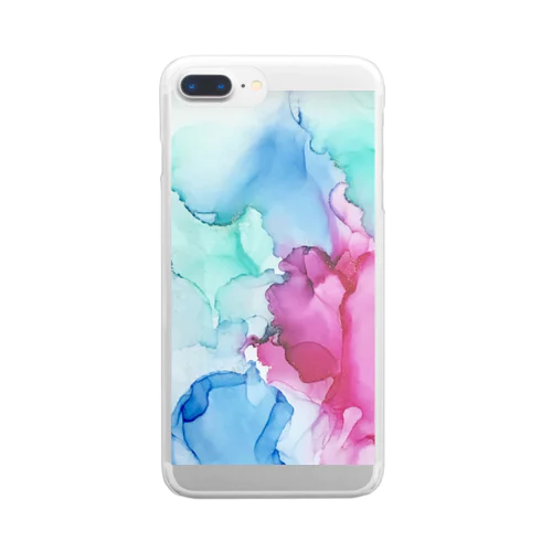 アルコールインクアート Clear Smartphone Case