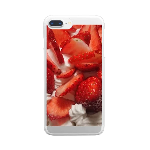 イチゴと生クリーム Clear Smartphone Case