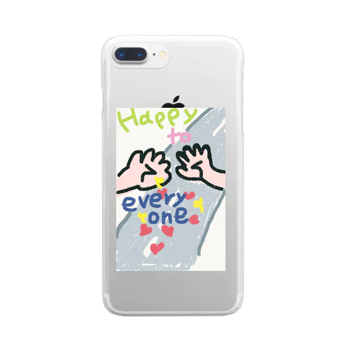 みんなの幸せ Clear Smartphone Case