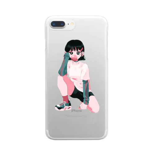 チューインガムすけすけ Clear Smartphone Case