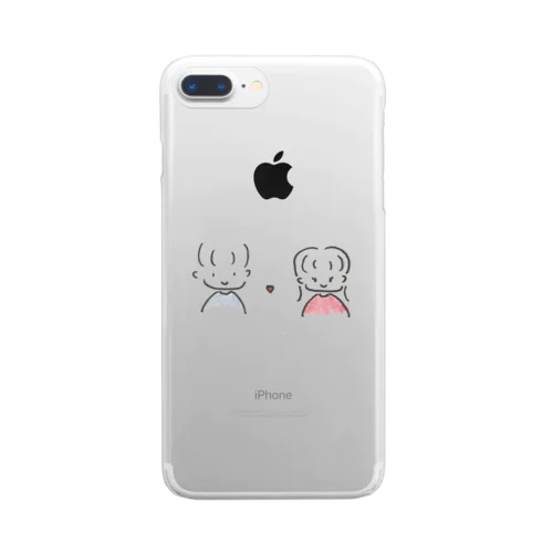 男の子と女の子 Clear Smartphone Case