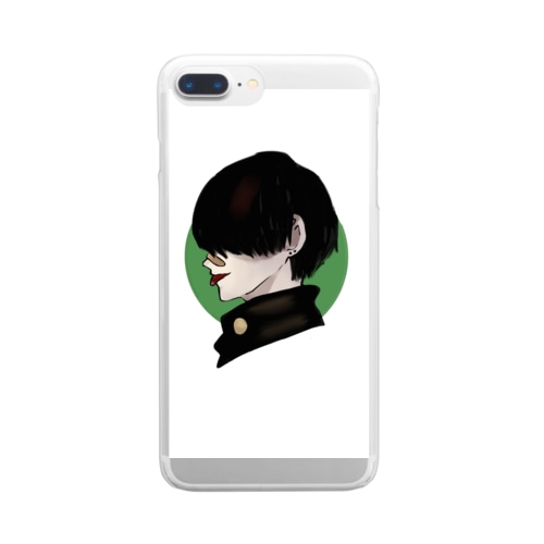 黒髪やんきーくん(仮) Clear Smartphone Case