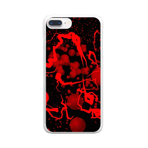 MMC's i phone cover black ＆ red Clear Smartphone Case