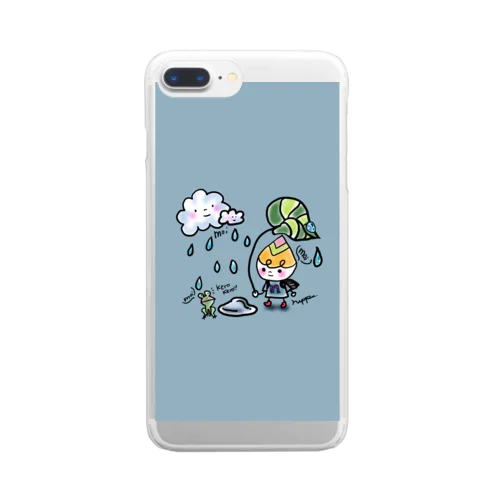 Tsubomiちゃん　雨も大好きシリーズ　B Clear Smartphone Case