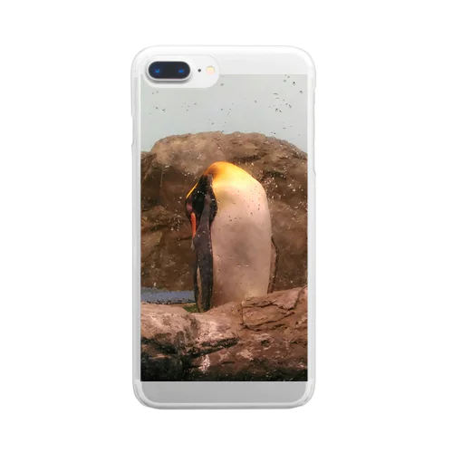 お昼寝ペンギン（写真） Clear Smartphone Case