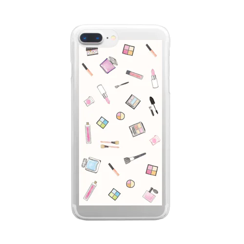 メイクアップ　白 Clear Smartphone Case