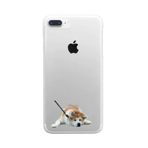 秋田犬 あきたいぬ Clear Smartphone Case