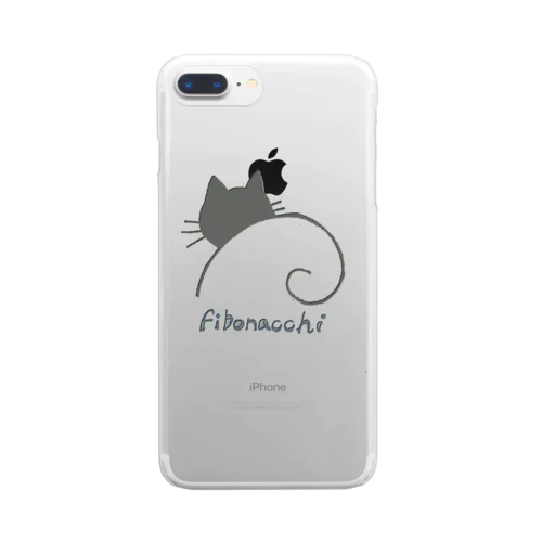 フィボナッチ猫 Clear Smartphone Case