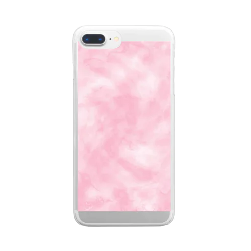 大理石柄風 Clear Smartphone Case