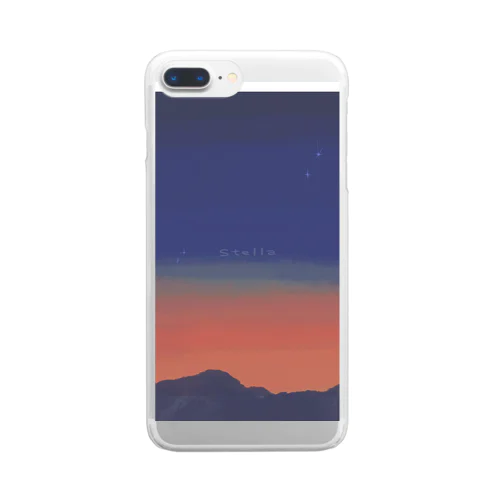 夕日を眺めて Clear Smartphone Case